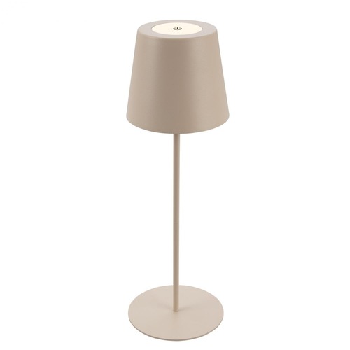 Stolní lampy dekorační - BRILO 7508011 Kiki stolní lampička bezdrátová, dotykový vypínač, nastavitelná výška, stmívatelné, nabíjecí, béžová - BRILO - foto 1