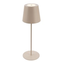 Stolní lampy dekorační - BRILO 7508011 Kiki stolní lampička bezdrátová, dotykový vypínač, nastavitelná výška, stmívatelné, nabíjecí, béžová - BRILO