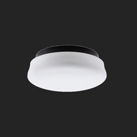 Kruhová - OS RAN61441 RANA stropní/nástěnné skleněné svítidlo černá / bílá IP44 3000 K 10W LED (původní kód OS 61441) - OSMONT