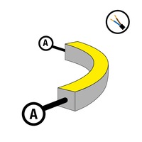 Příslušenství pro LED pásky - SLC S1623S-A Napájení pro NeonFlex 230V Side-Bend Mono s kabelem A - TLG