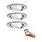 Kruhová - P 92965 SmartHome Zigbee vestavná svítidla sada LED Coin Nova Plus 3x3,5W RGBW kov kartáčovaný - PAULMANN