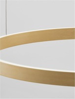 Kruhová - NV 9345665 Závěsné svítidlo ELOWEN broušený zlatý hliník a silikon LED 80W 3000K stmívatelné - NOVA LUCE