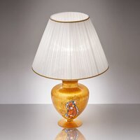 Stolní lampy dekorační - K 0365.71M.AU Stolní lampa Kiss 92/News/1085 1xE27 60W 24 karát.zlato hedvábné stínidlo - KOLARZ