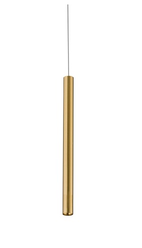 Subtilní - FAN LED-OBOE-SM ORO Závěsné svítidlo 3‑fázový systém LED BINARIO OBOE zlatá hliník 3,5 W 240 lm 4000 K 185 x 2,5 cm - FANEUROPE - foto 1