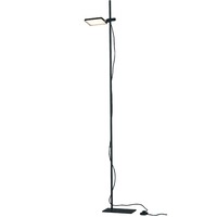 Stojací lampy - FAN LED-BOOK-PT-NERO Stojací lampa PIANTANA LED BOOK černá, 18 W, 1820 lm, 3200 K, 25 x 16 x 182 cm - FANEUROPE