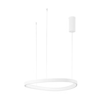 Kruhová - FAN LED-KLAPTON-S65-BCO Závěsné LED svítidlo KLAPTON bílá, 58 W, 8360 lm, CCT, 65 x 150 cm - FANEUROPE