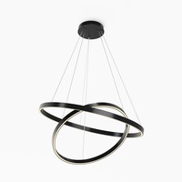 Kruhová - M MOD058PL-L74BK Závěsné svítidlo Rim 83W MOD058PL-L74BK - MAYTONI