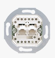 Vypínače a zásuvky - JU UAE8-8UPO Strojek IAE/UAE pro 2 terminály UAE 8-8 UPO 2x RJ45 zásuvky - JUNG