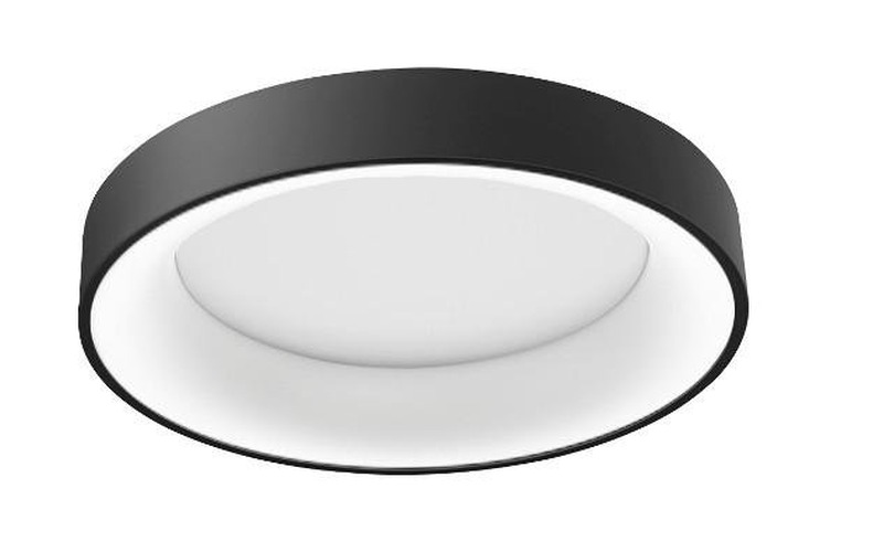 Kruhová - AZZ AZ2726 LED Stropní přisazené svítidlo Azzardo Sovana Top 55 CCT black Dimm AZ2726 50W 2750lm 2700-6500K IP20 55cm stmívatelné černé - AZZARDO - foto 1
