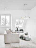 Kruhová - NV 9333066 Závěsné svítidlo AURELIA chromovaný kov a křišťál LED 40W 230V 3500K IP20 stmívatelné - NOVA LUCE