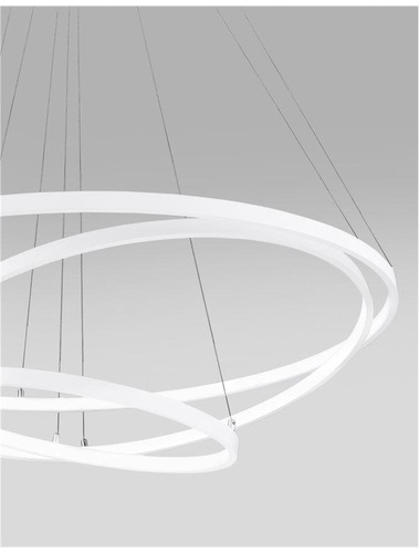 Kruhová - NV 17222001 D Závěsné svítidlo DEA matný bílý hliník a akryl nastavitelné LED 145 W 3000K IP20 stmívatelné - NOVA LUCE - foto 1