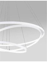 Kruhová - NV 17222001 D Závěsné svítidlo DEA matný bílý hliník a akryl nastavitelné LED 145 W 3000K IP20 stmívatelné - NOVA LUCE