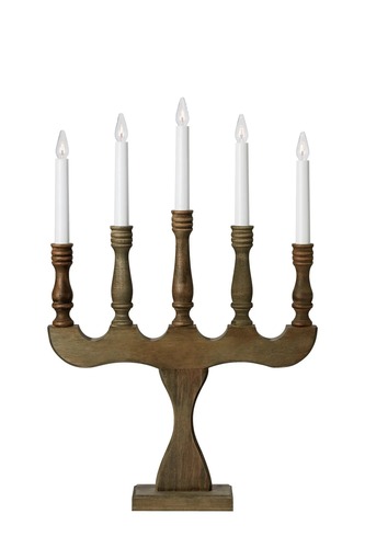 Interiérové dekorace - MAR 706280 Svaneholm adventní dřevěný svícen 5 žárovek - Markslöjd - foto 1