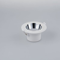 Kruhová - FAN INC-MACK-15 Zápustné svítidlo LED Mack, bílé/chrom, polykarbonát, 15 W, 1650 lm, 4000 K, 15 x 15 x 8,1 cm - FANEUROPE