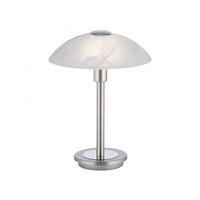 Stolní lampy dekorační - PN 4026-55 ENOVA LED stolní lampa stříbrná alabastrový dekor sklo 3 krokové dotykový stmívač 3000K - PAUL NEUHAUS