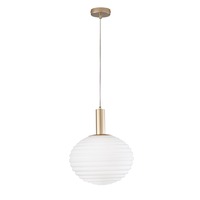 Koule - FAN I-RIPPLE-S32-ORO Závěsné svítidlo Ripple zlatá, patice E27, 32 x 32 x 150 cm - FANEUROPE