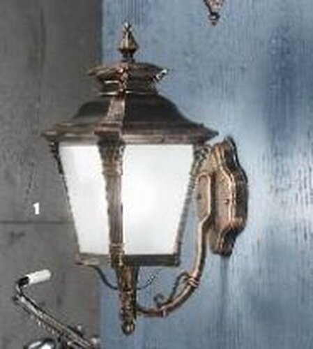 Nástěnná - OR AL 11-1138/1 PATINA/AUFWÄRT Venkovní nástěnné svítidlo 1x60W E27, patina, 29x23x47cm -   AL 11-1138/1 Patina/aufwärts  ORION - foto 1