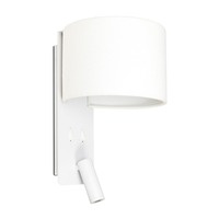 Dekorativní - FARO 64304 FOLD nástěnná lampa, bílá, se čtecí lampičkou - FARO