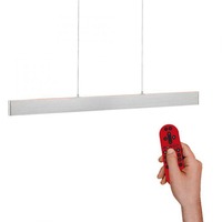 Podélná - LD 11568-95 LOLAsmart - NILA LED závěsné svítidlo, barva ocel, dálkový ovladač, Medion-App MEDION RGB+2700-5000K - LEUCHTEN DIREKT / JUST LIGHT
