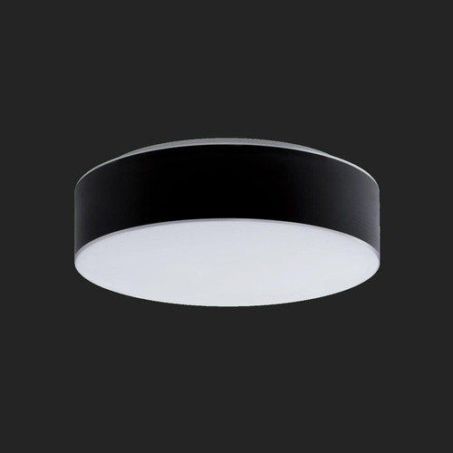 Nouzová - OS ERI67041 ERIS C3 stropní/nástěnné skleněné svítidlo bílá / bílo - černá IP43 3000 K 27W LED nouzové kombinované 3 h (původní kód OS 67041) - OSMONT - foto 1