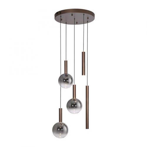Vícečetná - PN 2285-23 LED závěsné svítidlo BOWL, hnědé, stmívatelné, kruhové, SimplyDim, 2700K - PAUL NEUHAUS - foto 1