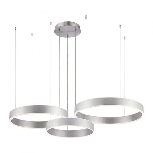 Kruhová - PN 2507-55 SCULLI LED závěsné svítidlo stříbrná kruhové senzor stmívatelné CCT 2700-5000K - PAUL NEUHAUS - foto 1