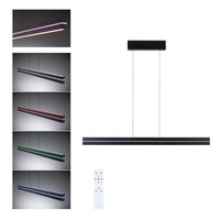 Podélná - P 78474 LED závěsné svítidlo Raiko RGBW+ stmívatelné / 19W / 6W černá - PAULMANN