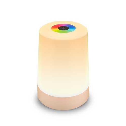Stolní lampy dekorační - BRILO 7554011 Nubsi stolní lampička - 2,8W, 280lm, nabíjecí, LED, stmívatelné, RGB+W, béžová mat - BRILO - foto 1