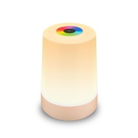 Stolní lampy dekorační - BRILO 7554011 Nubsi stolní lampička - 2,8W, 280lm, nabíjecí, LED, stmívatelné, RGB+W, béžová mat - BRILO