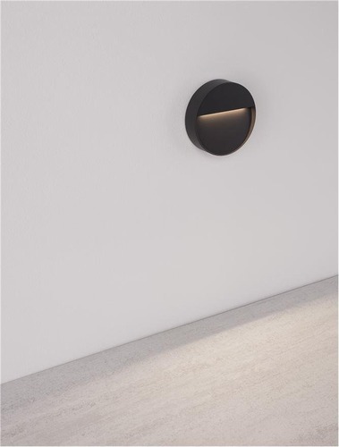 Nástěnná - NV 9020927 Venkovní nástěnné svítidlo BRIGI tmavě šedý akrylový kryt a difuzor LED 1.2W 3000K 220-240V IP65 - NOVA LUCE - foto 1