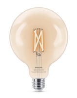 E27 - PH 8719514372108 WiZ Smart LED Kulová žárovka Filament čirá 7 W (ekv. 60 W) 806lm 2700-6500K G125 E27 - PHILIPS