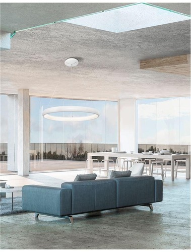 Kruhová - NV 8105603 D Svítidlo závěsné ALBI bílý hliník a akryl LED 80W 230V 3000K IP20 stmívatelné - NOVA LUCE - foto 1