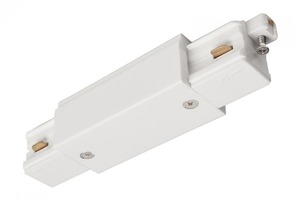 Lišty a příslušenství - IMPR 720012 Deko-Light 1-fázový kolejnicový systém, D One podélná spojka s napájením levé-pravé, 220-240V bílá RAL 9016 121 mm - LIGHT IMPRESSIONS