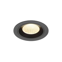 Kruhová - LA 1009619 NUMINOS® M Stropní vestavné svítidlo, 3000 K, 55°, IP20, kulaté, černé - BIG WHITE (SLV)