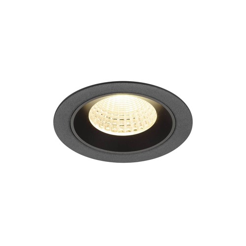 Kruhová - LA 1009619 NUMINOS® M Stropní vestavné svítidlo, 3000 K, 55°, IP20, kulaté, černé - BIG WHITE (SLV) - foto 1