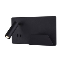 Bodová - LA 1003456 SOMNILA SPOT vnitřní nástěnné svítidlo LED 3000K, černá, verze vpravo vč. USB přípojky - BIG WHITE (SLV)