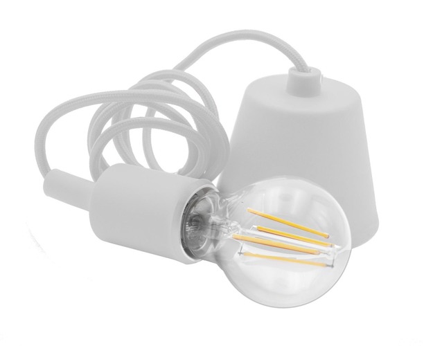 Subtilní - CEN FTBI-150 SILIKONOVÝ ZÁVĚS FANTASY BÍLÝ pro LED žárovky délka 150cm E27 IP20 Visual Box - CENTURY - foto 1