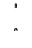 Polokoule - FAN LED-YOYO-S1-NER Závěsné LED svítidlo Yoyo černé kov+akryát 6W 3000K 10 x 200 cm - FANEUROPE