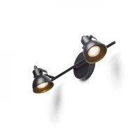 Bodová - RED R12510 ROSITA II nástěnná černá/zlatá 230V LED GU10 2x9W - RED - DESIGN RENDL