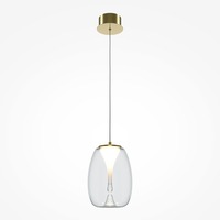 Dekorativní - M MOD282PL-L8G3K1 Závěsné svítidlo Splash 3000K 7W teplá bílá 620lm zlatá hliník sklo - MAYTONI