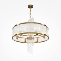 Dekorativní - M MOD174PL-06G Závěsné svítidlo Frame E14 6x60W zlatá kov křišťálový design - MAYTONI