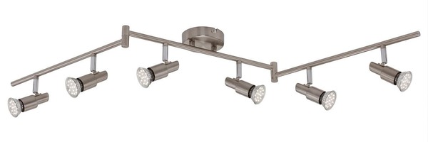Bodová - BRI 2907-062 Bodové svítidlo 120 cm 6xGU10 18W 1680lm matný nikl - BRILONER