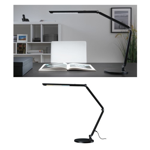 Stolní lampy dekorační - P 78912 LED stolní lampa na psací stůl FlexBar černá 10,6W měnitelná bílá 3.000K - PAULMANN - foto 1