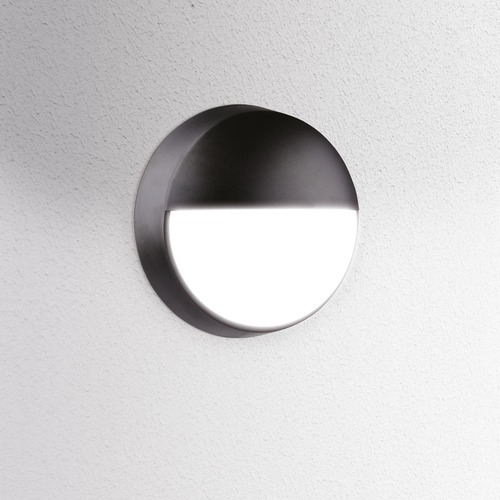 Nástěnná - CEN OSTONP-1421500 Venkovní nástěnné LED svítidlo kulaté OASI CCT 14W 3000/4000/6500K IP54 černá - CENTURY - foto 1