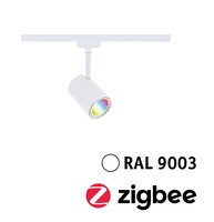 Svítidla - P 95663 URail LED lištový spot Smart Home Zigbee 3.0 Luxe GU10 4,8W RGBW+ stmívatelné 230V bílá - PAULMANN