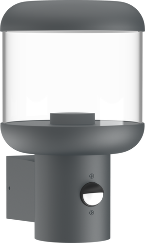 LED nástěnná svítidla Optonica - Nástěnná svítidla Hliníková průhledná zásuvka PC E27 IP54 + PIR SENSOR - foto 1