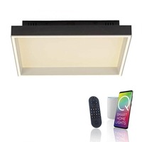 Hranatá - PN 6316-18 LED stropní svítidlo Q-MAGONG černá Smarthome stmívatelné s aplikací ZigBee 2700-5000K - PAUL NEUHAUS