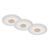 Kruhová - BRI 7043-039 LED vestavné svítidlo, pr.12 cm, 3x LED, 6 W, 650 lm, hliník - BRILONER