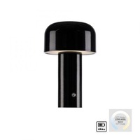 Stolní lampy dekorační - LD 19190-18 AGNES LED bateriové stolní svítidlo černé tvar houby stmívatelné dotykem USB 2700-5000K - JUST LIGHT