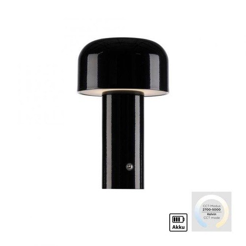 Stolní lampy dekorační - LD 19190-18 AGNES LED bateriové stolní svítidlo černé tvar houby stmívatelné dotykem USB 2700-5000K - JUST LIGHT - foto 1